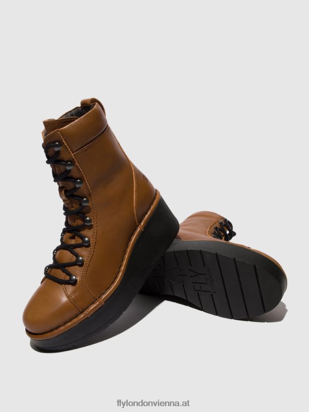 Schnürstiefeletten hand247 Frauen Fly London ZV2XXB103 cuoio