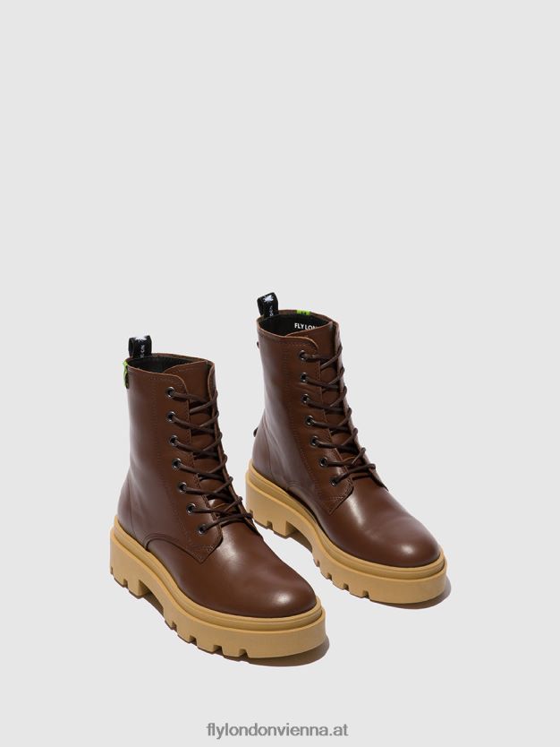 Schnürstiefeletten jacy881 Frauen Fly London ZV2XXB163 Nausica-Schokolade