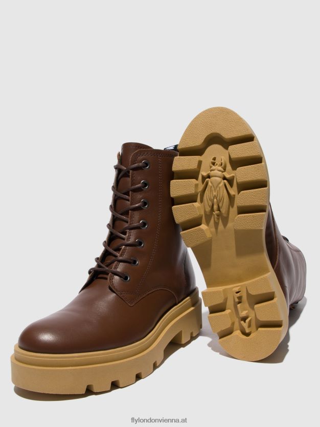 Schnürstiefeletten jacy881 Frauen Fly London ZV2XXB163 Nausica-Schokolade