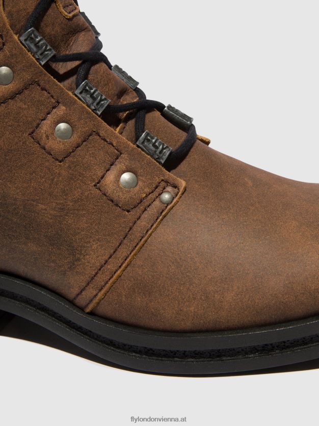 Schnürstiefeletten knot792 Frauen Fly London ZV2XXB98 braun