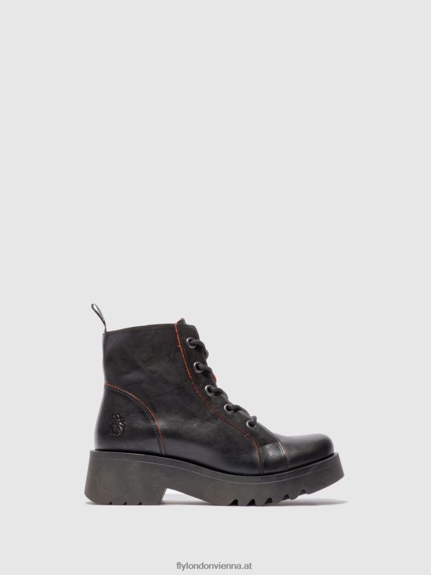 Schnürstiefeletten metz788 Frauen Fly London ZV2XXB174 Java schwarz/rot