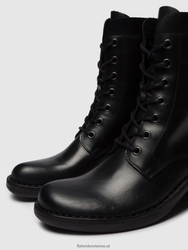Schnürstiefeletten milu044 Frauen Fly London ZV2XXB252 Teppich schwarz
