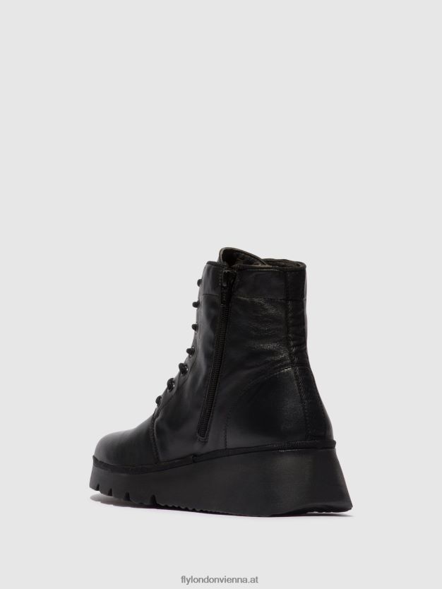 Schnürstiefeletten pall404 Frauen Fly London ZV2XXB11 Schwarz