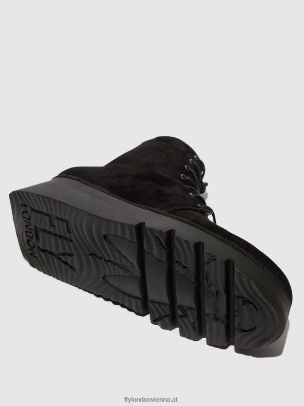 Schnürstiefeletten pall404 Frauen Fly London ZV2XXB4 Wildleder schwarz