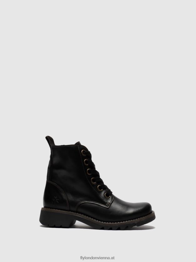 Schnürstiefeletten ragi539 Frauen Fly London ZV2XXB283 Schwarz