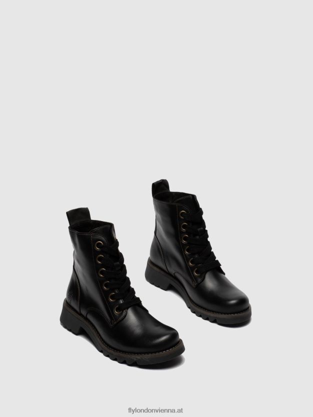Schnürstiefeletten ragi539 Frauen Fly London ZV2XXB283 Schwarz