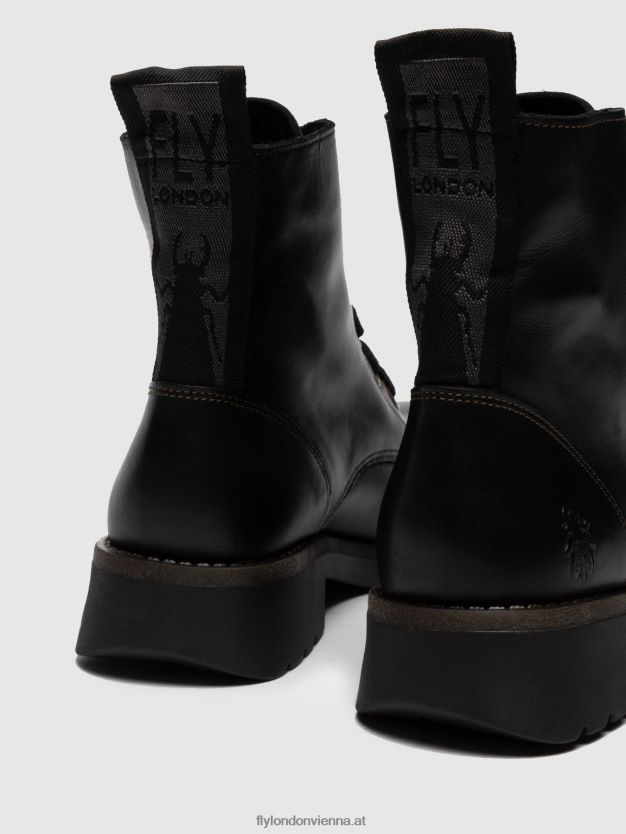Schnürstiefeletten ragi539 Frauen Fly London ZV2XXB283 Schwarz