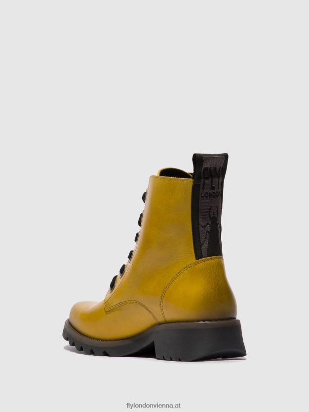 Schnürstiefeletten ragi539 Frauen Fly London ZV2XXB96 Senf