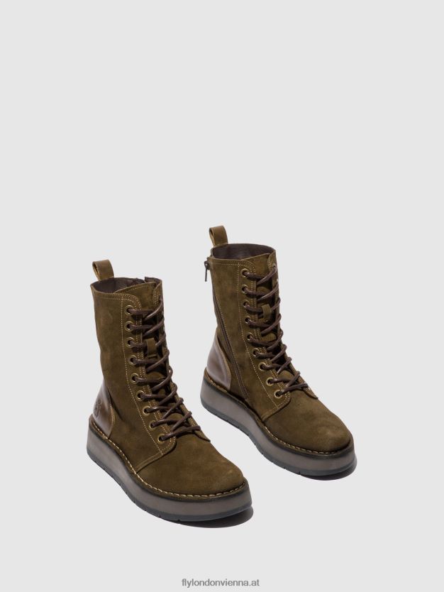 Schnürstiefeletten rami043 Frauen Fly London ZV2XXB176 Ölsuede/Teppichschlamm/Oliv