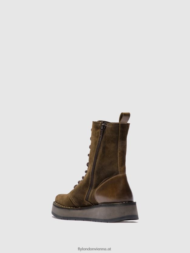 Schnürstiefeletten rami043 Frauen Fly London ZV2XXB176 Ölsuede/Teppichschlamm/Oliv