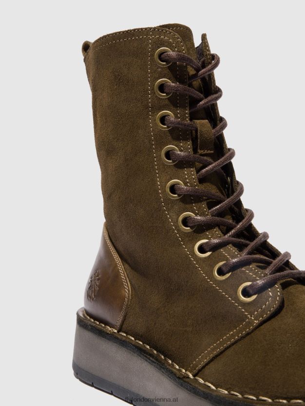 Schnürstiefeletten rami043 Frauen Fly London ZV2XXB176 Ölsuede/Teppichschlamm/Oliv