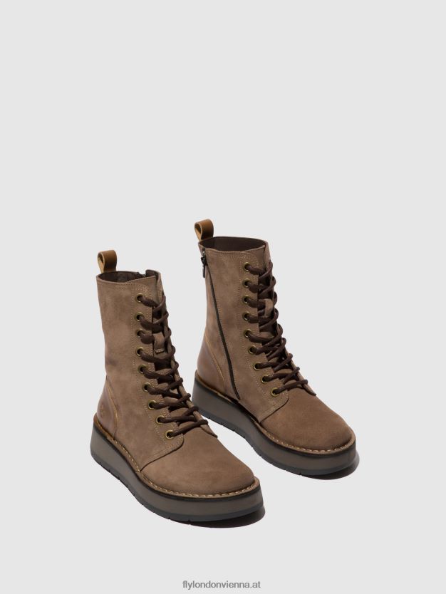 Schnürstiefeletten rami043 Frauen Fly London ZV2XXB20 Taupe/Kamel