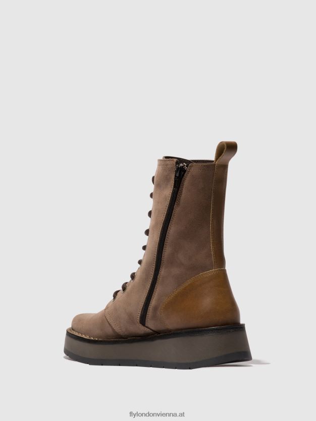 Schnürstiefeletten rami043 Frauen Fly London ZV2XXB20 Taupe/Kamel