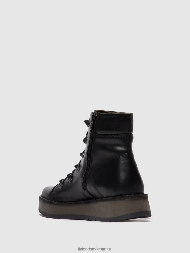 Schnürstiefeletten roxy094 Frauen Fly London ZV2XXB87 Schwarz
