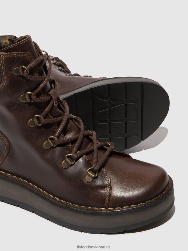 Schnürstiefeletten roxy094 Frauen Fly London ZV2XXB88 dk. braun