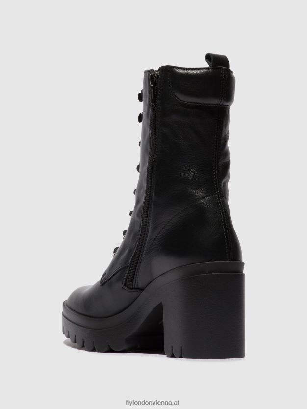 Schnürstiefeletten tiel642 Frauen Fly London ZV2XXB85 Schwarz