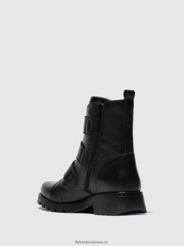 Stiefeletten mit Klettverschluss rach790 Frauen Fly London ZV2XXB81 Schwarz