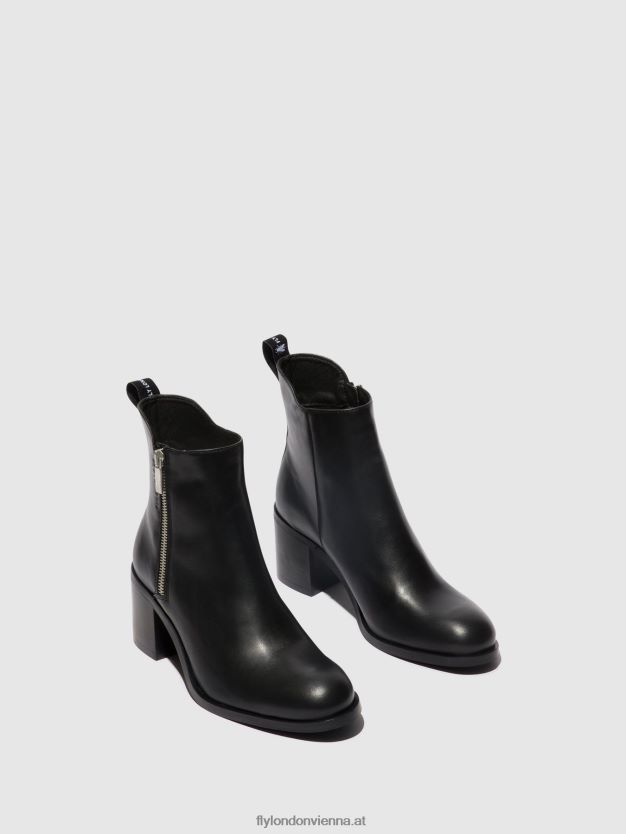Stiefeletten mit Reißverschluss ader912 Frauen Fly London ZV2XXB78 Schwarz