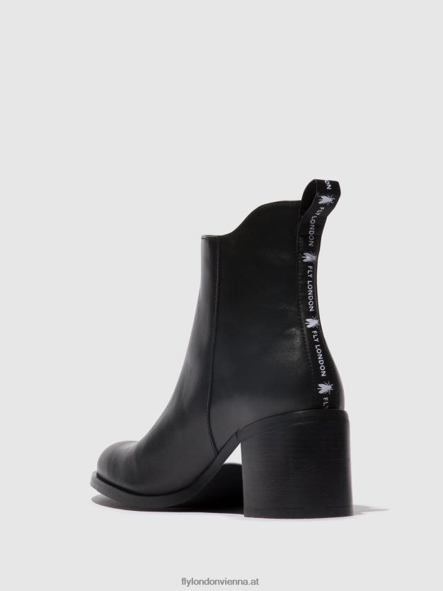 Stiefeletten mit Reißverschluss ader912 Frauen Fly London ZV2XXB78 Schwarz