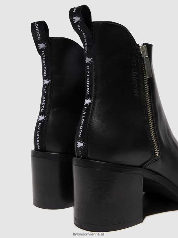 Stiefeletten mit Reißverschluss ader912 Frauen Fly London ZV2XXB78 Schwarz