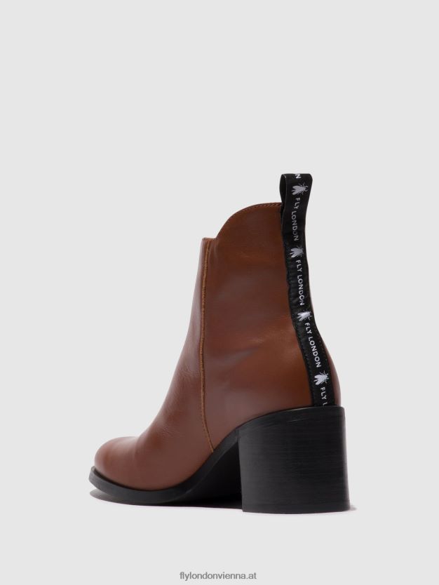 Stiefeletten mit Reißverschluss ader912 Frauen Fly London ZV2XXB79 Cognac