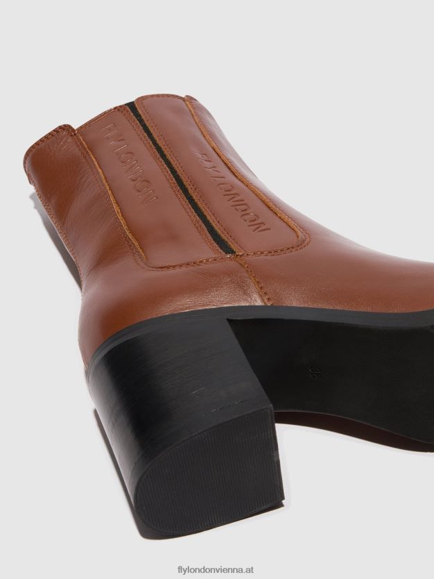 Stiefeletten mit Reißverschluss amel913 Frauen Fly London ZV2XXB71 Cognac