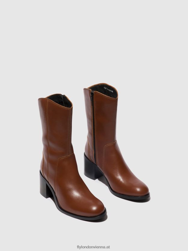 Stiefeletten mit Reißverschluss asta914 Frauen Fly London ZV2XXB74 Cognac