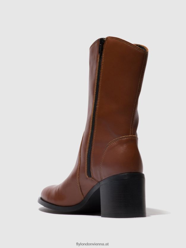 Stiefeletten mit Reißverschluss asta914 Frauen Fly London ZV2XXB74 Cognac