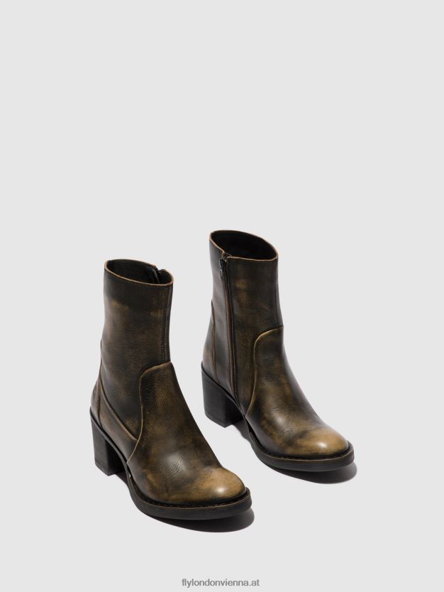 Stiefeletten mit Reißverschluss becy097 Frauen Fly London ZV2XXB67 Olive