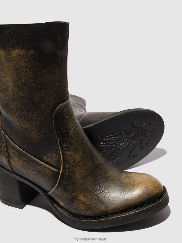 Stiefeletten mit Reißverschluss becy097 Frauen Fly London ZV2XXB67 Olive