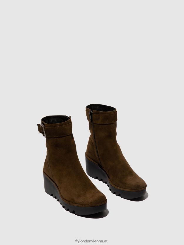 Stiefeletten mit Reißverschluss bepp396 Frauen Fly London ZV2XXB61 Schlamm