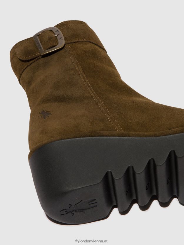 Stiefeletten mit Reißverschluss bepp396 Frauen Fly London ZV2XXB61 Schlamm