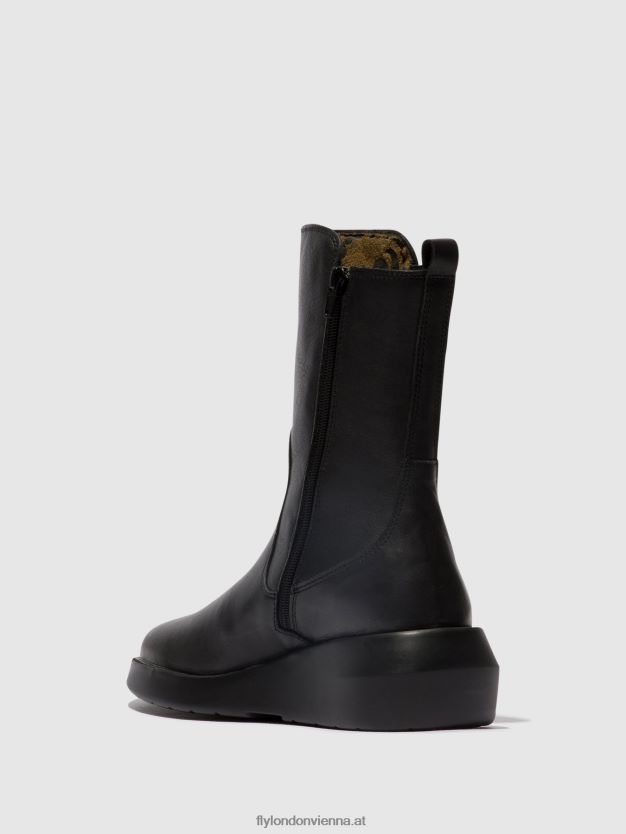 Stiefeletten mit Reißverschluss brin516 Frauen Fly London ZV2XXB63 Schwarz