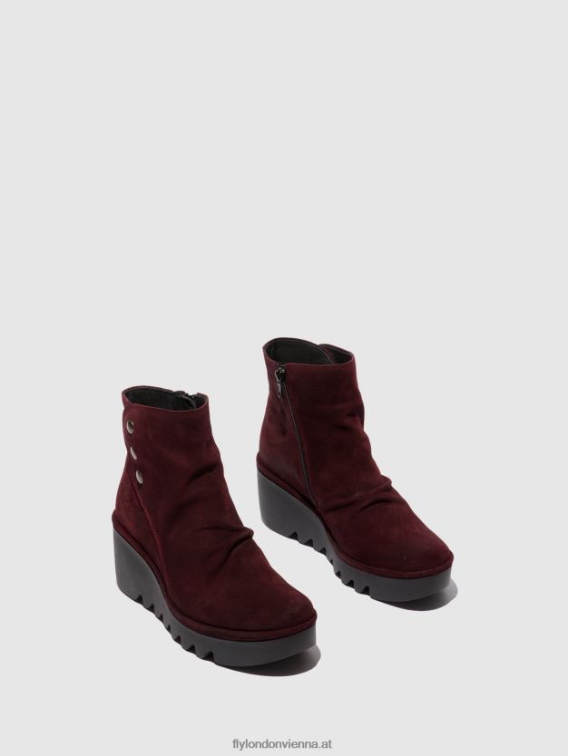 Stiefeletten mit Reißverschluss brom344 Frauen Fly London ZV2XXB181 Öl-Wildleder-Wein