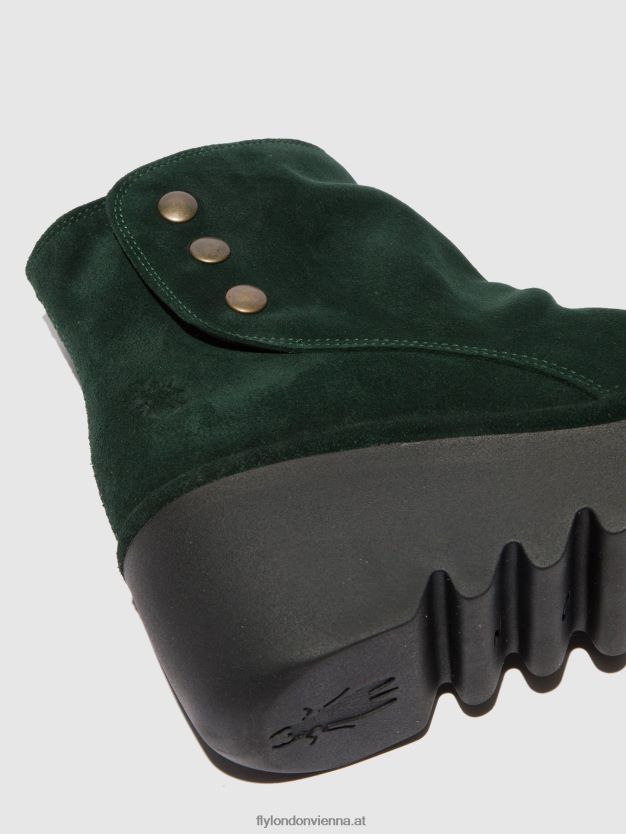 Stiefeletten mit Reißverschluss brom344 Frauen Fly London ZV2XXB184 Ölsuede grüner Wald