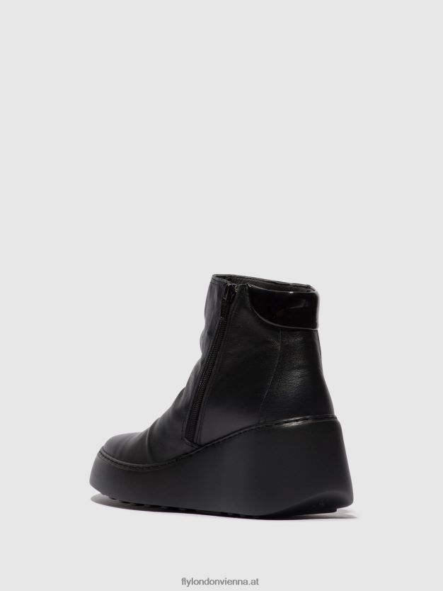 Stiefeletten mit Reißverschluss dabe461 Frauen Fly London ZV2XXB58 schwarz (schwarze Sohle)