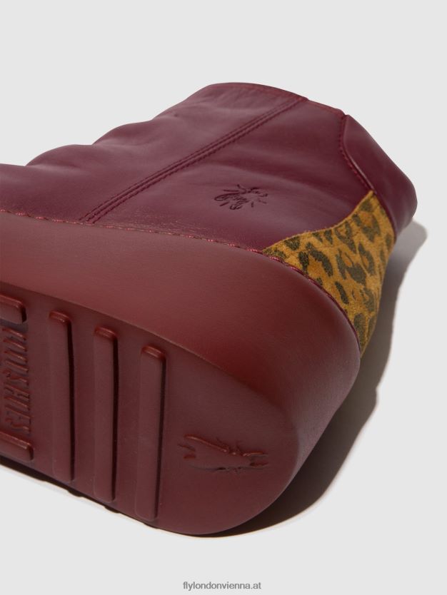 Stiefeletten mit Reißverschluss dabe461 Frauen Fly London ZV2XXB59 Wein/Bräune