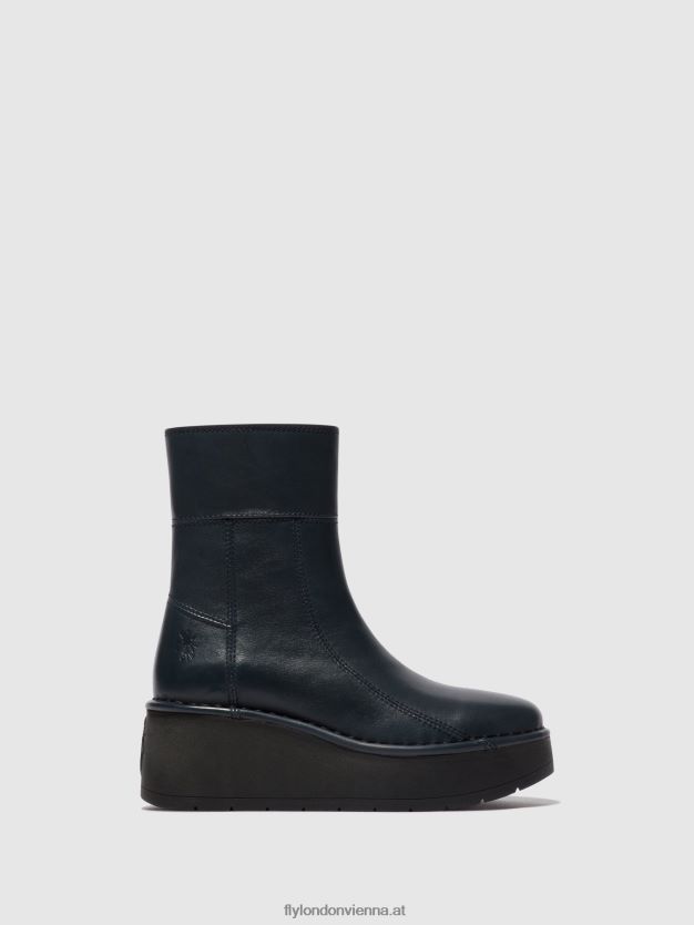 Stiefeletten mit Reißverschluss hann248 Frauen Fly London ZV2XXB56 Marine