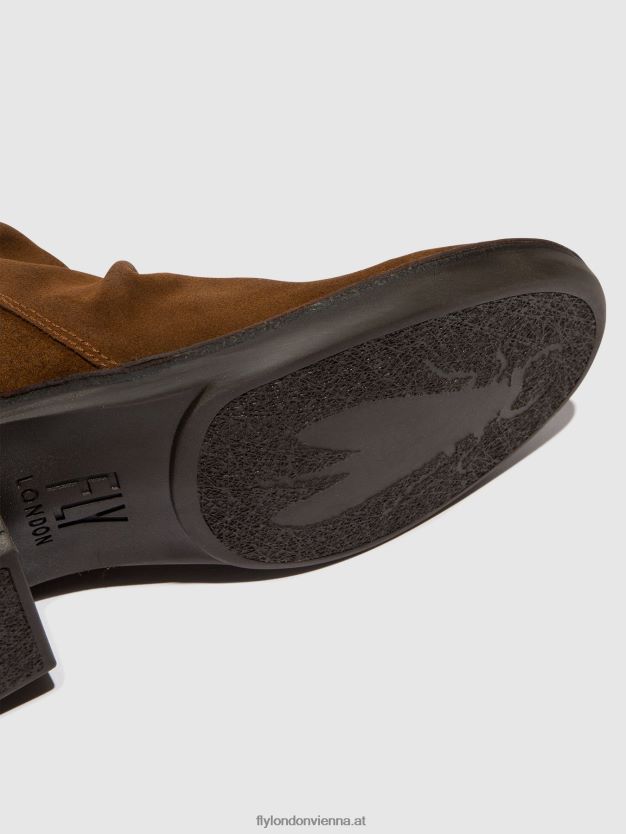 Stiefeletten mit Reißverschluss merk093 Frauen Fly London ZV2XXB55 Kamel