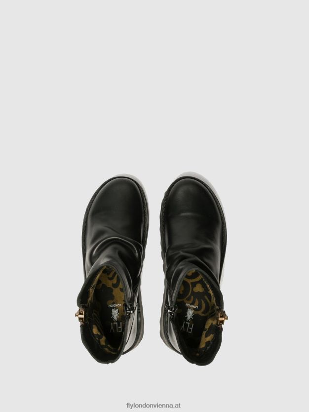 Stiefeletten mit Reißverschluss mon944 Frauen Fly London ZV2XXB269 Schwarz