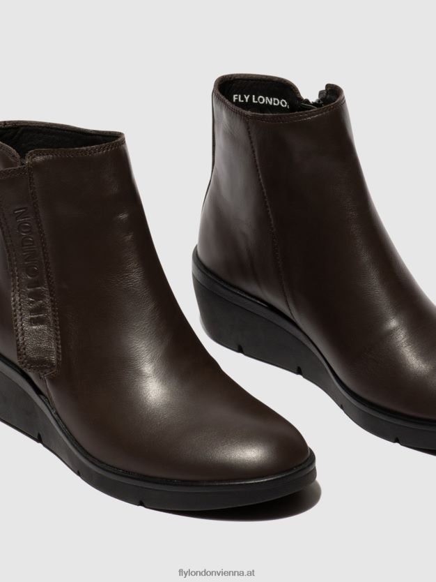 Stiefeletten mit Reißverschluss nula550 Frauen Fly London ZV2XXB49 braun