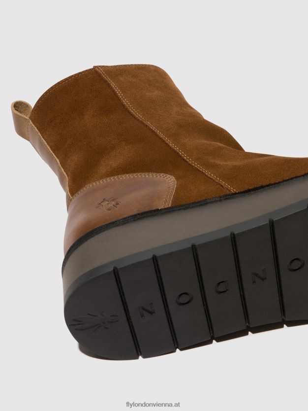 Stiefeletten mit Reißverschluss reno053 Frauen Fly London ZV2XXB44 Kamel