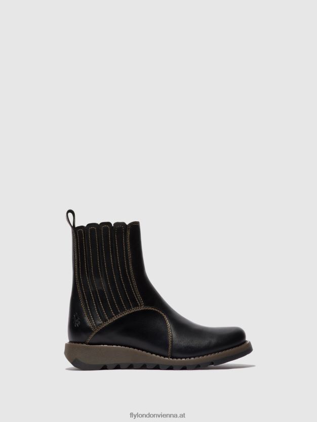 Stiefeletten mit Reißverschluss suzy899 Frauen Fly London ZV2XXB38 Schwarz