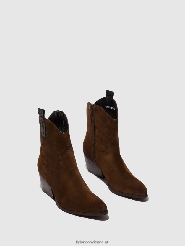 Stiefeletten mit Reißverschluss tabb905 Frauen Fly London ZV2XXB33 Schokolade