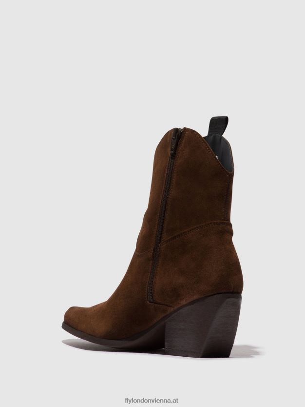 Stiefeletten mit Reißverschluss tabb905 Frauen Fly London ZV2XXB33 Schokolade