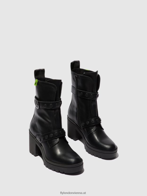 Stiefeletten mit Reißverschluss tama888 Frauen Fly London ZV2XXB160 Übelkeit schwarz