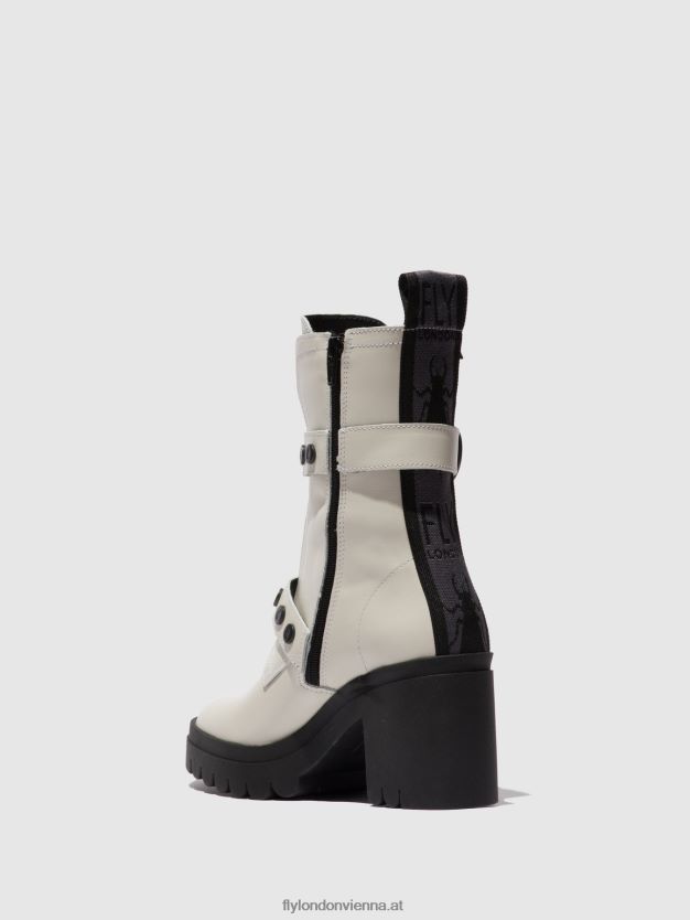 Stiefeletten mit Reißverschluss tama888 Frauen Fly London ZV2XXB161 Übelkeit, gebrochenes Weiß