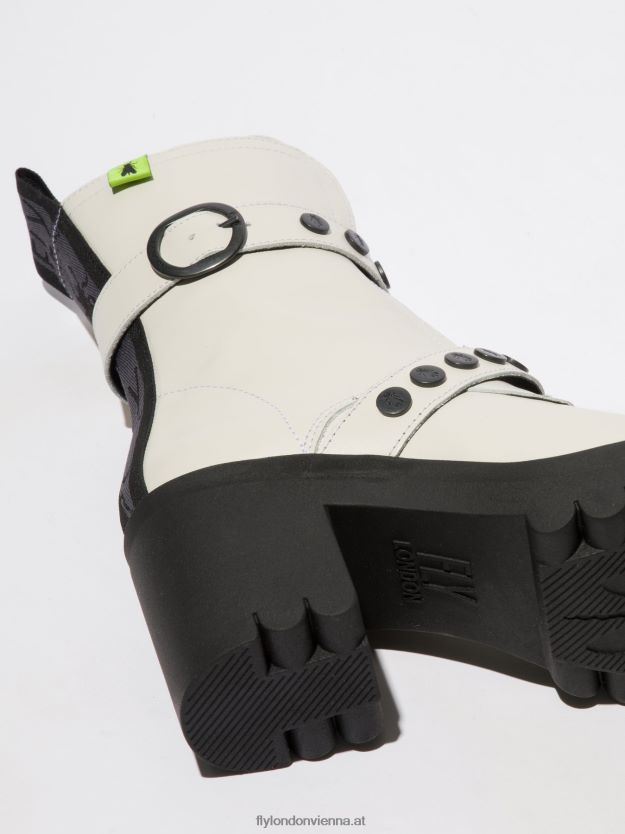 Stiefeletten mit Reißverschluss tama888 Frauen Fly London ZV2XXB161 Übelkeit, gebrochenes Weiß