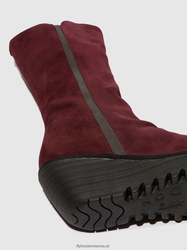 Stiefeletten mit Reißverschluss yemy408 Frauen Fly London ZV2XXB26 Wein/Diesel