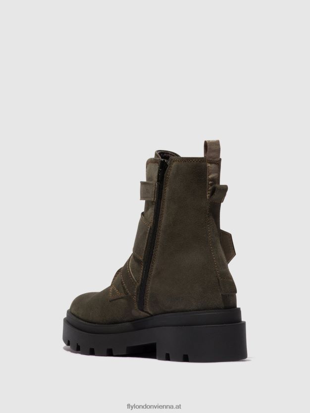 Stiefeletten mit Schnalle jeda817 Frauen Fly London ZV2XXB156 grau